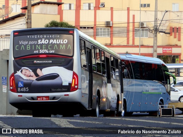 Viação Garcia 8485 na cidade de Londrina, Paraná, Brasil, por Fabricio do Nascimento Zulato. ID da foto: 9248315.