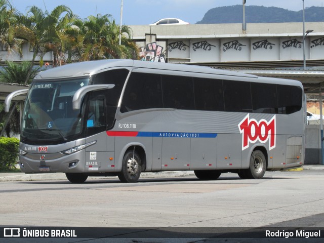 Auto Viação 1001 RJ 108.1118 na cidade de Rio de Janeiro, Rio de Janeiro, Brasil, por Rodrigo Miguel. ID da foto: 9249266.