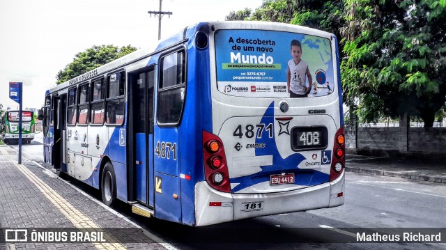 Onicamp Transporte Coletivo 4871 na cidade de Campinas, São Paulo, Brasil, por Matheus Richard. Número da foto: #9249442.