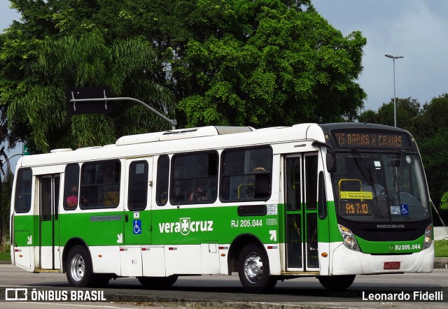 Viação Vera Cruz RJ 205.044 na cidade de Rio de Janeiro, Rio de Janeiro, Brasil, por Leonardo Fidelli. Número da foto: #9249345.