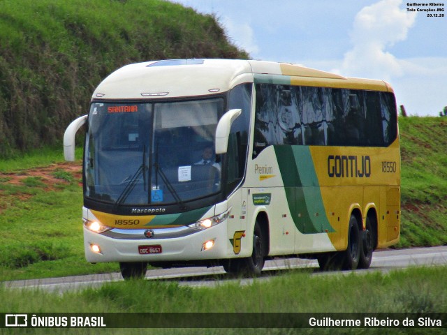 Empresa Gontijo de Transportes 18550 na cidade de Três Corações, Minas Gerais, Brasil, por Guilherme Ribeiro da Silva. ID da foto: 9247370.