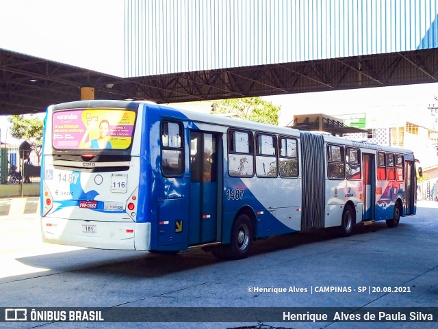 VB Transportes e Turismo 1487 na cidade de Campinas, São Paulo, Brasil, por Henrique Alves de Paula Silva. ID da foto: 9250245.