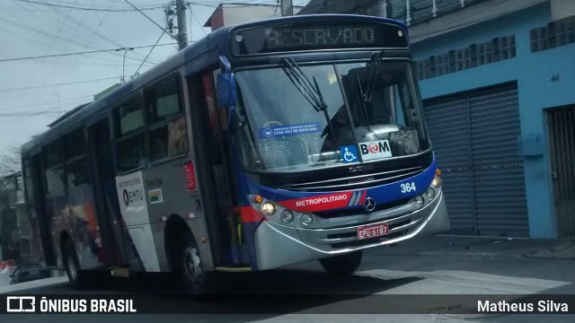 Trans Bus Transportes Coletivos 364 na cidade de São Bernardo do Campo, São Paulo, Brasil, por Matheus Silva. Número da foto: #9249913.