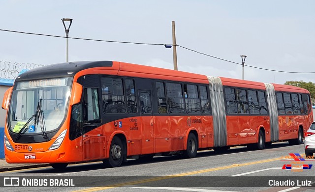 Transporte Coletivo Glória BE707 na cidade de Curitiba, Paraná, Brasil, por Claudio Luiz. ID da foto: 9252915.