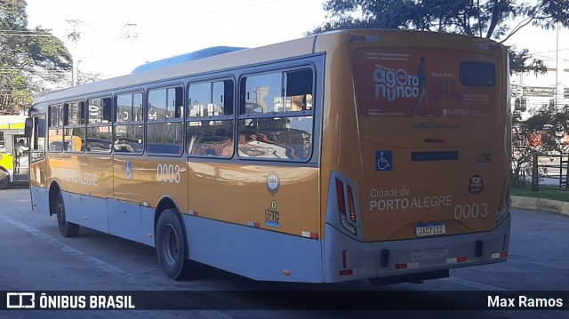 Companhia Carris Porto-Alegrense 0003 na cidade de Porto Alegre, Rio Grande do Sul, Brasil, por Max Ramos. ID da foto: 9250615.