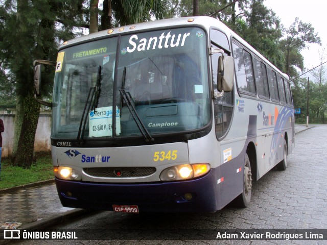 Santtur Transportes e Turismo 5345 na cidade de Cubatão, São Paulo, Brasil, por Adam Xavier Rodrigues Lima. ID da foto: 9251886.