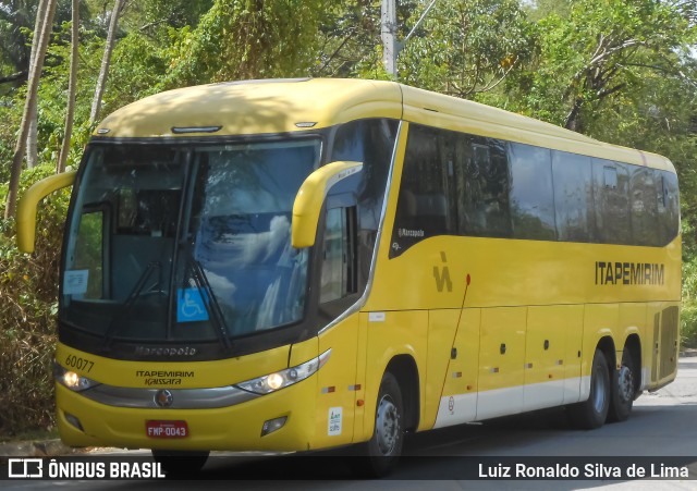 Viação Itapemirim 60077 na cidade de Recife, Pernambuco, Brasil, por Luiz Ronaldo Silva de Lima. ID da foto: 9251911.