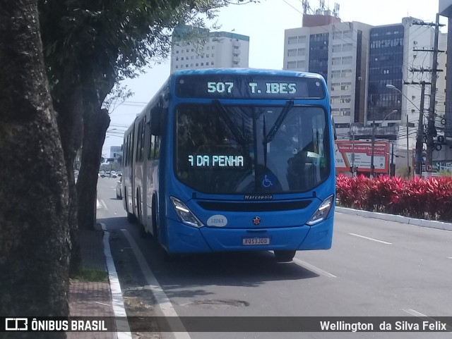 Viação Praia Sol 12267 na cidade de Vitória, Espírito Santo, Brasil, por Wellington  da Silva Felix. ID da foto: 9254459.