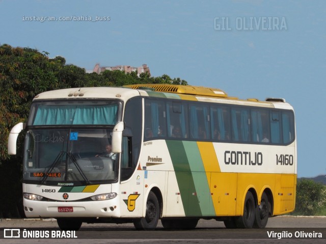 Empresa Gontijo de Transportes 14160 na cidade de Vitória da Conquista, Bahia, Brasil, por Virgílio Oliveira. ID da foto: 9255335.