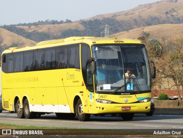 Viação Itapemirim 8827 na cidade de Roseira, São Paulo, Brasil, por Adailton Cruz. Número da foto: #9256057.